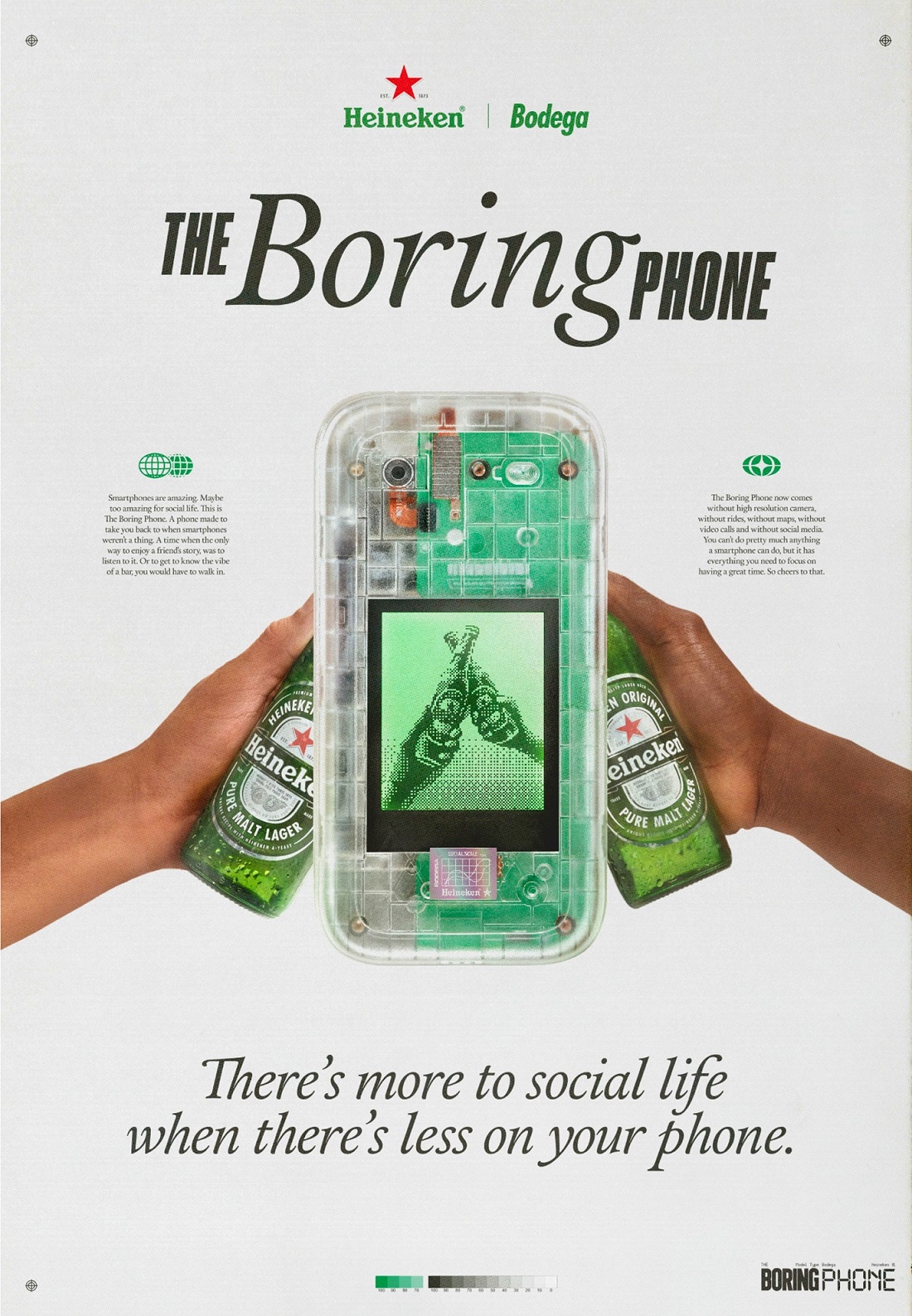 The Boring Phone, dezvoltat de Heineken și Bodega, prezentat la Milan Design Week, cel mai mare festival de design și inovație din lume