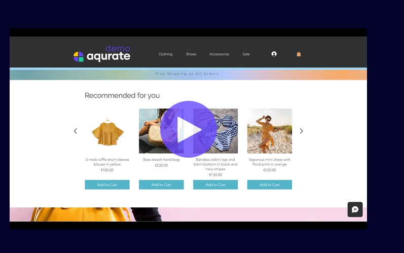 Aqurate – opțiuni suplimentare de personalizare a recomandărilor AI, integrare a platformei VTEX printr-o dezvoltare iviteb