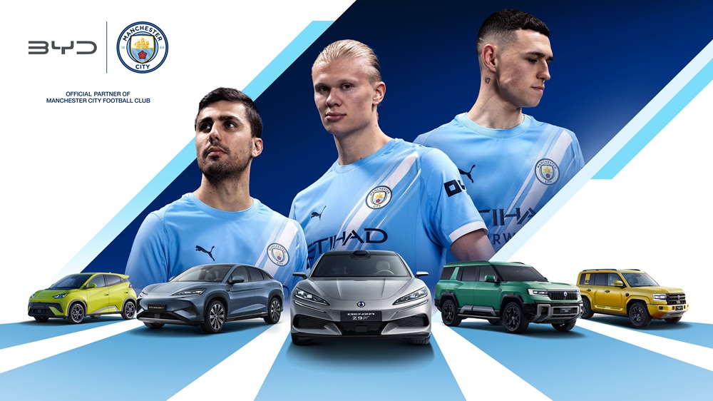 BYD a devenit partener oficial al clubului de fotbal Manchester City din Premier League