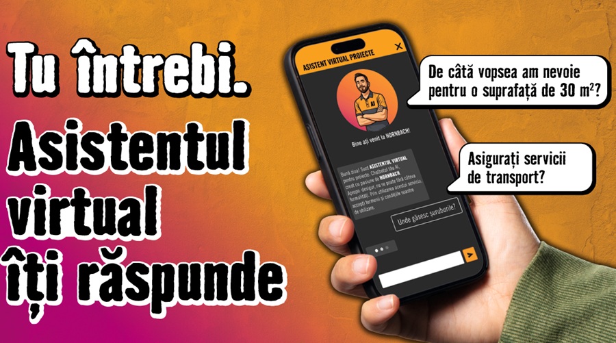 Asistent virtual cu AI de la Hornbach: ghiduri de lucru, recomandare produse, calculare necesar de materiale